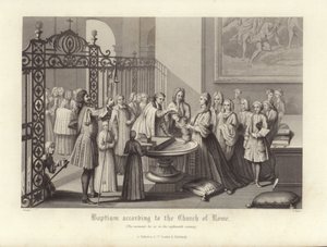 Baptism according to the Church of Rome by French School
