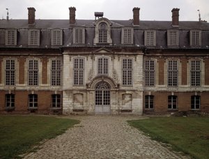 Baroque architecture: facade of the Hotel des Rams (17th century), Abbeville, Somme by French School