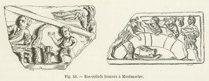 Bas-reliefs found at Montmartre by French School
