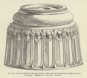 Base of Column in the Great Palace, Susa, after the Fragments Brought Home by Dieulafoy, Louvre by French School