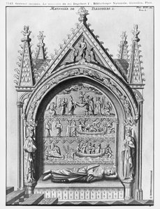 Basilica Saint-Denis, Mausoleum of Dagobert I, King of the Franks, restored by Adolphe Victor Geoffrey-Dechaume in 1862 by French School