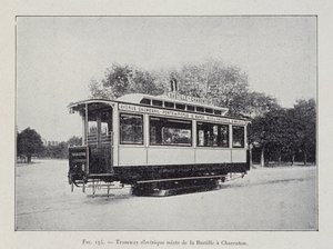Bastille-Charenton electric tramway - in 