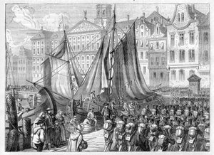 Batavian Revolution - Batavian Revolution (1780-1798) - The French General Jean Charles Pichegru (1761-1804) enters Amsterdam with his army - Entry of the French troops in Amsterdam, January 20