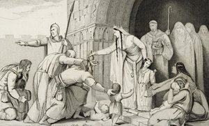 Bathilda Gives Money to the Poor, from 