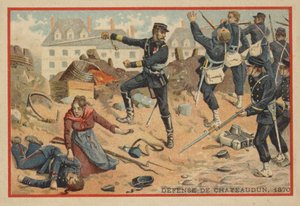 Battle of Chateaudun, 1870 by French School