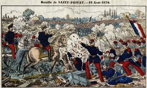 Battle of Saint-Privat on August 18 by French School