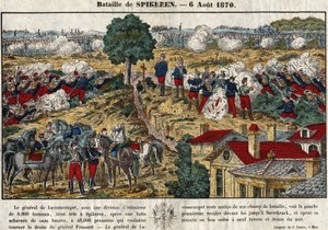 Battle of Spicheren on August 6 by French School
