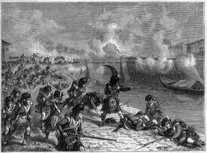 Battle of Toulouse: last battle between the British and Spanish forces under Wellington against the French 1814 - Battle of Toulouse 10 April 1814 between the troops of the imperial army commanded by Marshal Soult and the troops of the Anglo-Hispano-Portug