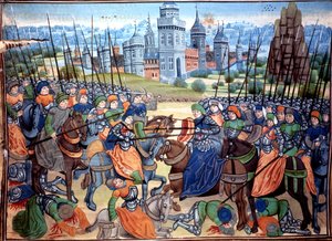 Battle of the Crusaders and Pagan Troops Near the City of Aleppo, c.1464 by French School