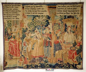 Benigne de Cirey and Susanna Bathing, left hand panel from the Story of Susanna