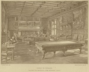 Billiard room, Chateau de Meillant, near Bourges, France by French School