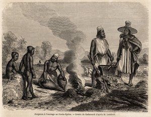 Blacksmith at work in Fouta Djalon by French School