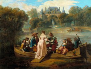 Boat Ride on the Lake of the Chateau by French School