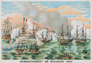 Bombardment of Mogador, Morocco, by the French, 1844 by French School