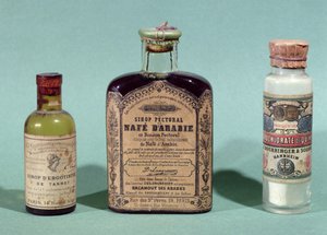 Bottles of pharmaceutical medicine
