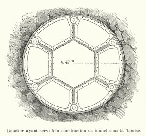 Shield Used in the Construction of the Thames Tunnel by French School