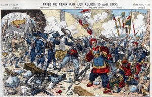 Boxer Rebellion (1898-1900): capture of Beijing by the allies on August 15 by French School