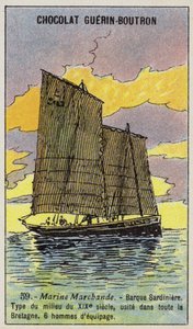 Breton sardine fishing boat, mid 19th Century by French School