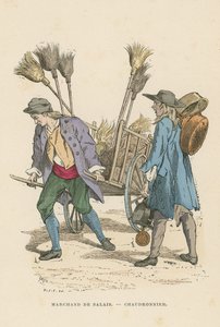 Brush seller and coppersmith by French School