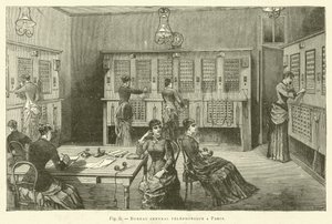 Central Telephone Office in Paris by French School