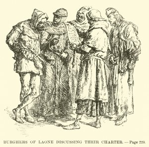Burghers of Laon Discussing Their Charter by French School
