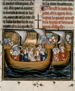 Louis IX departing for the 7th Crusade (1248-54)