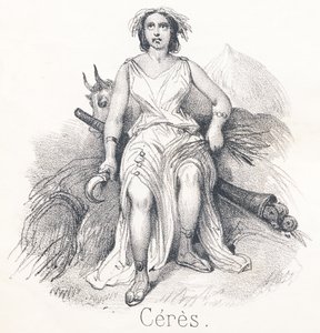 Ceres: Daughter of Saturn and Cybele She was named goddess of land or agriculture by French School