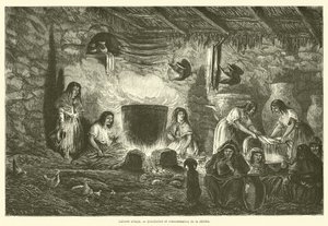 Urban Tavern, Distillation and Consumption of Chicha (engraving)