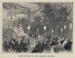 Cafe Concert in the Champs Elysees by French School