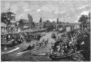 Canoeing on the Seine at Joinville-le-Pont by French School