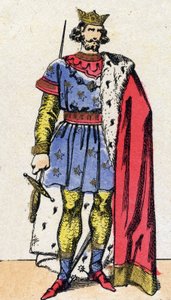 Capetian Dynasty: Portrait of Louis VIII called the Lion (1187-1226), King of the Franks from 1223 to 1226. Epinal imaging from the end of the 19th century. Private collection.