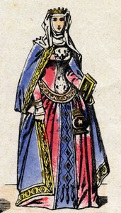 Capetian Dynasty: Portrait of Clemence of Hungary by French School
