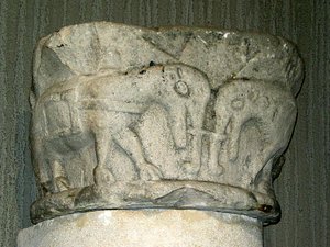 Capital with Elephants by French School