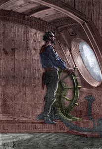 Captain Nemo at the Helm of Nautilus, from 