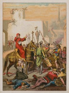 Capture of Beziers by the Crusaders in 1209 by French School