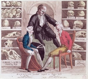 Caricature of William Pitt the Younger and Gustav IV Adolf Visiting Sr. Franz Joseph Gall