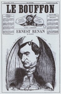 Caricature of the French Philosopher Ernest Renan (lithograph) by French School