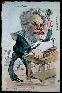 Caricature of the Minister for the Navy, Camille Pelletan from the series 