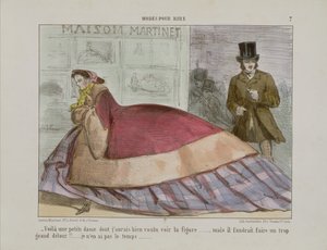 Caricature of the crinoline, from Modes Pour Rire