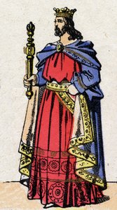 Carolingian dynasty: Portrait of Louis IV, known as Outremer, King of the Franks by French School