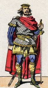 Carolingian dynasty: Portrait of Pepin the Brief (715-768) King of the Franks by French School