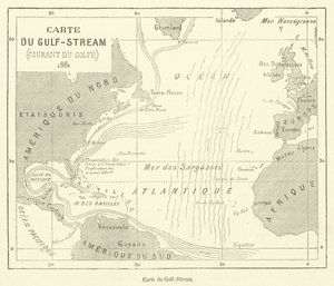 Map of the Gulf Stream by French School