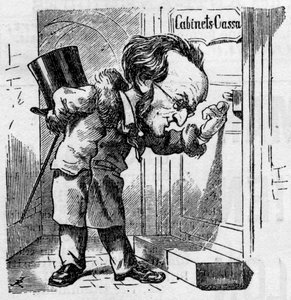 Cartoon by German composer Richard Wagner by French School