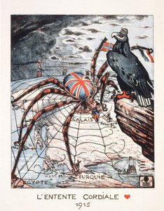 Cartoon on the Entente Cordiale in 1915 - Poster of the City of Paris