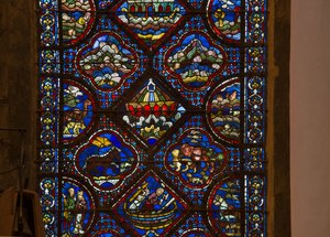 Cathedral of Chartres, Stained Glass: The Life of Noah (detail)