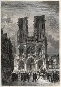Laon Cathedral - engraving from 