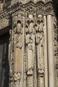 Cathedral of Chartres, Detail of the Left Burst of the Bay on the Right of the Royal Gate