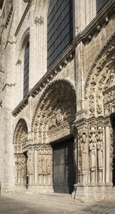 Cathedral of Chartres, Portal Royal Facade West by French School