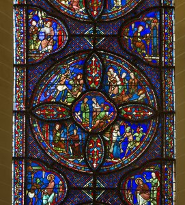 Cathedral of Chartres, Stained Glass: The Life of Saint Anthony and Saint Paul (detail)