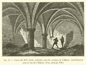 14th-century cellars, formerly under the abbey kitchens, now under Abbey Street